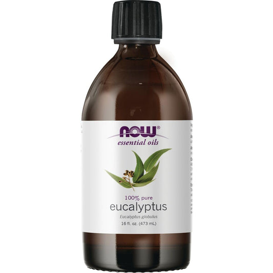 Now Foods botella frontal de 473 ml mostrando etiqueta clara y beneficio aromaterapia