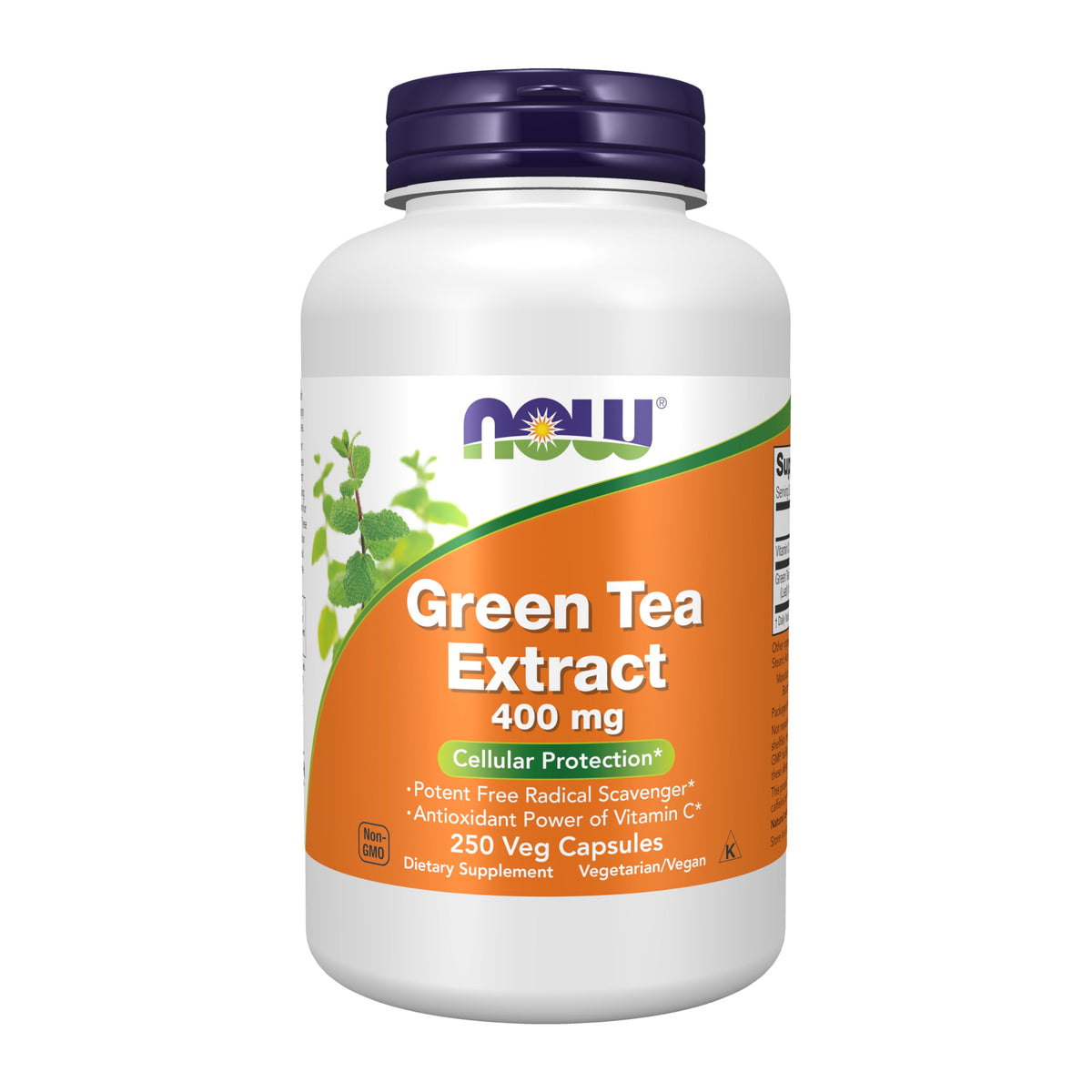 NOW Foods frente del envase mostrando 250 cápsulas y certificaciones