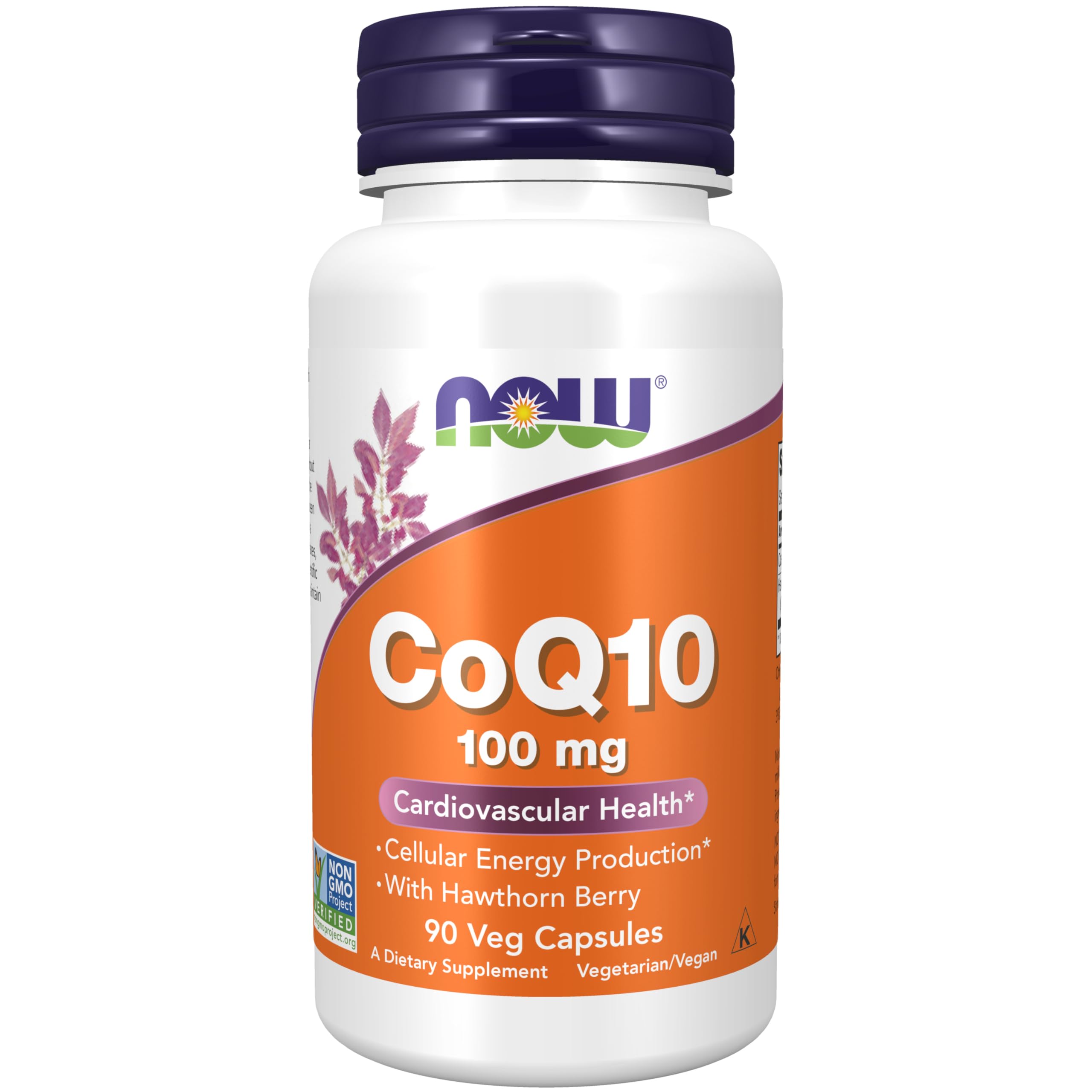 NOW Foods frasco frontal mostrando etiqueta y certificaciones para confianza