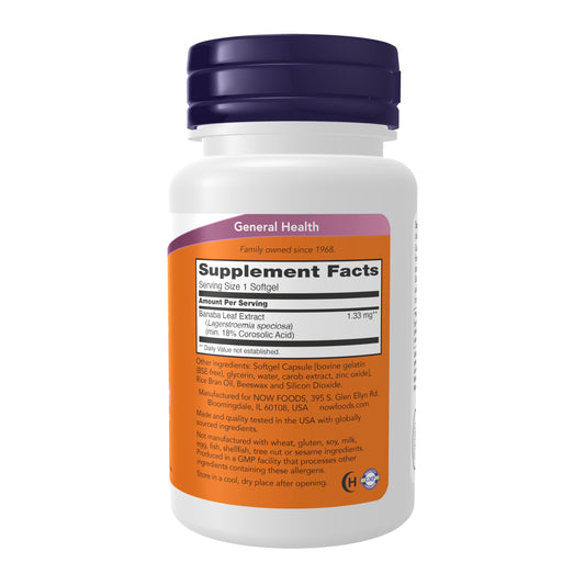 NOW Foods GlucoFit caja con softgels para una vista del contenido práctico