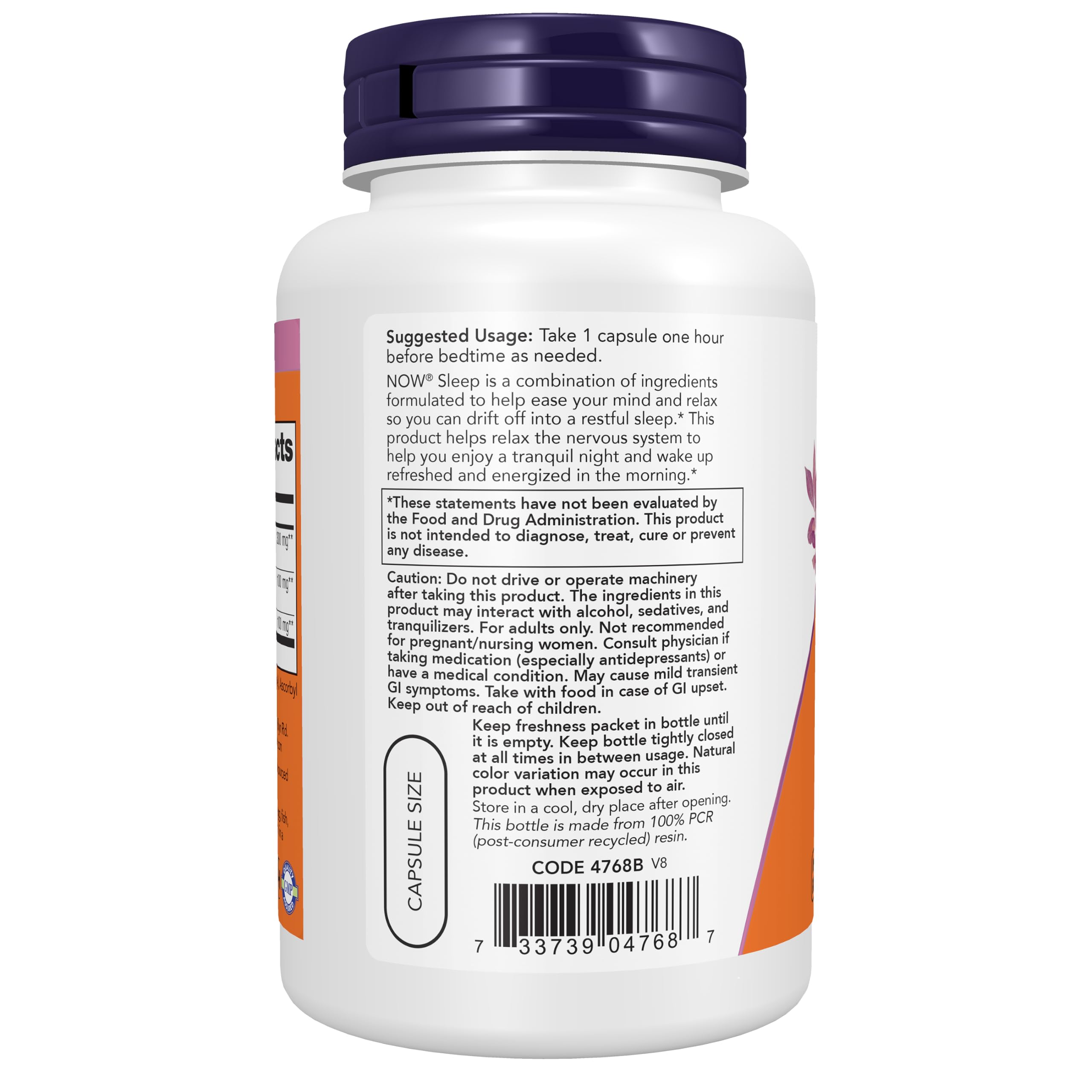 NOW Foods composición de valeriana, lúpulo, pasiflora y GABA, descripción del soporte relajante