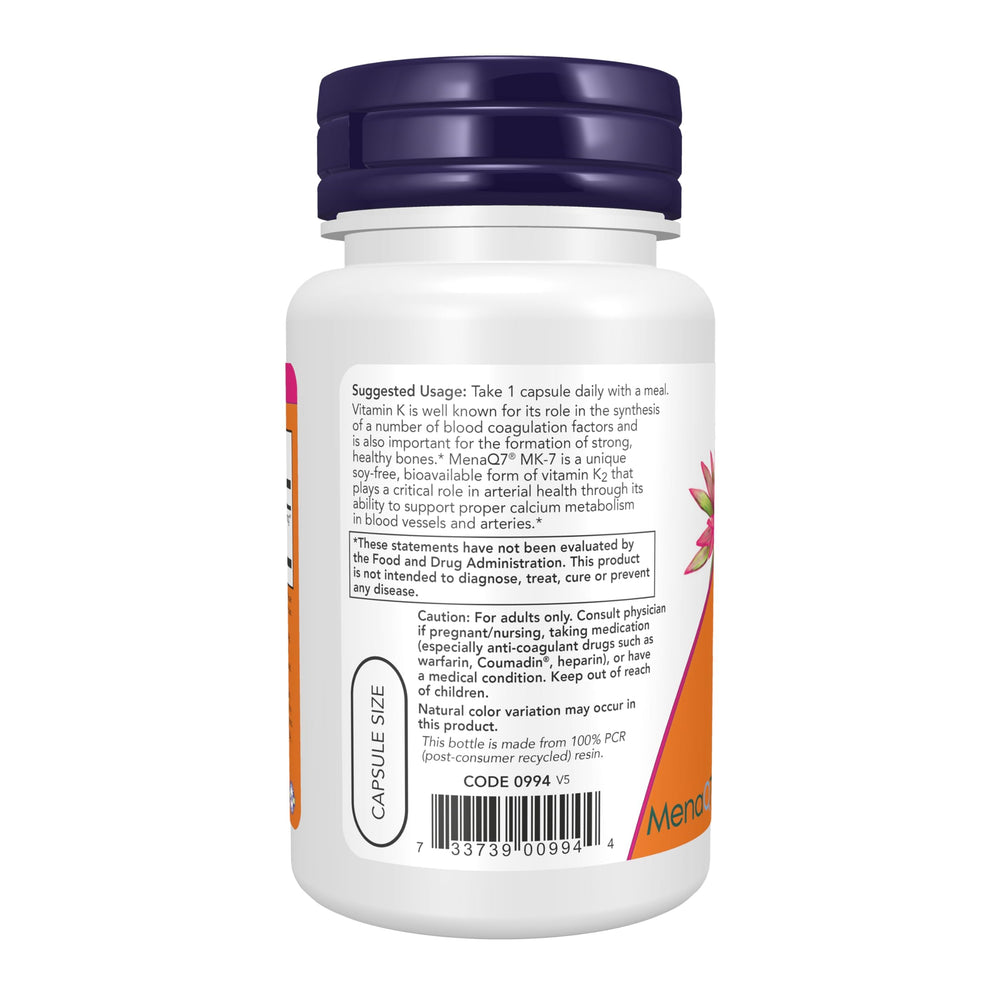 NOW Foods frasco con 60 cápsulas vegetales visible para uso diario