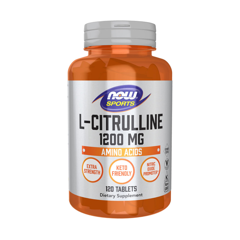 NOW Foods envase frontal claro mostrando 120 tabletas y beneficio dosis concentrada