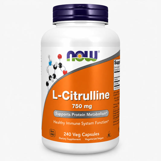 NOW Foods frasco frontal y beneficios claros
