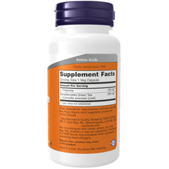 NOW Foods cápsulas vegetales 100 mg en primer plano, fácil de tragar