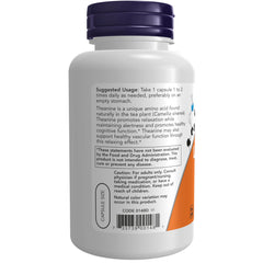 Etiqueta de NOW Foods con información nutricional y certificaciones