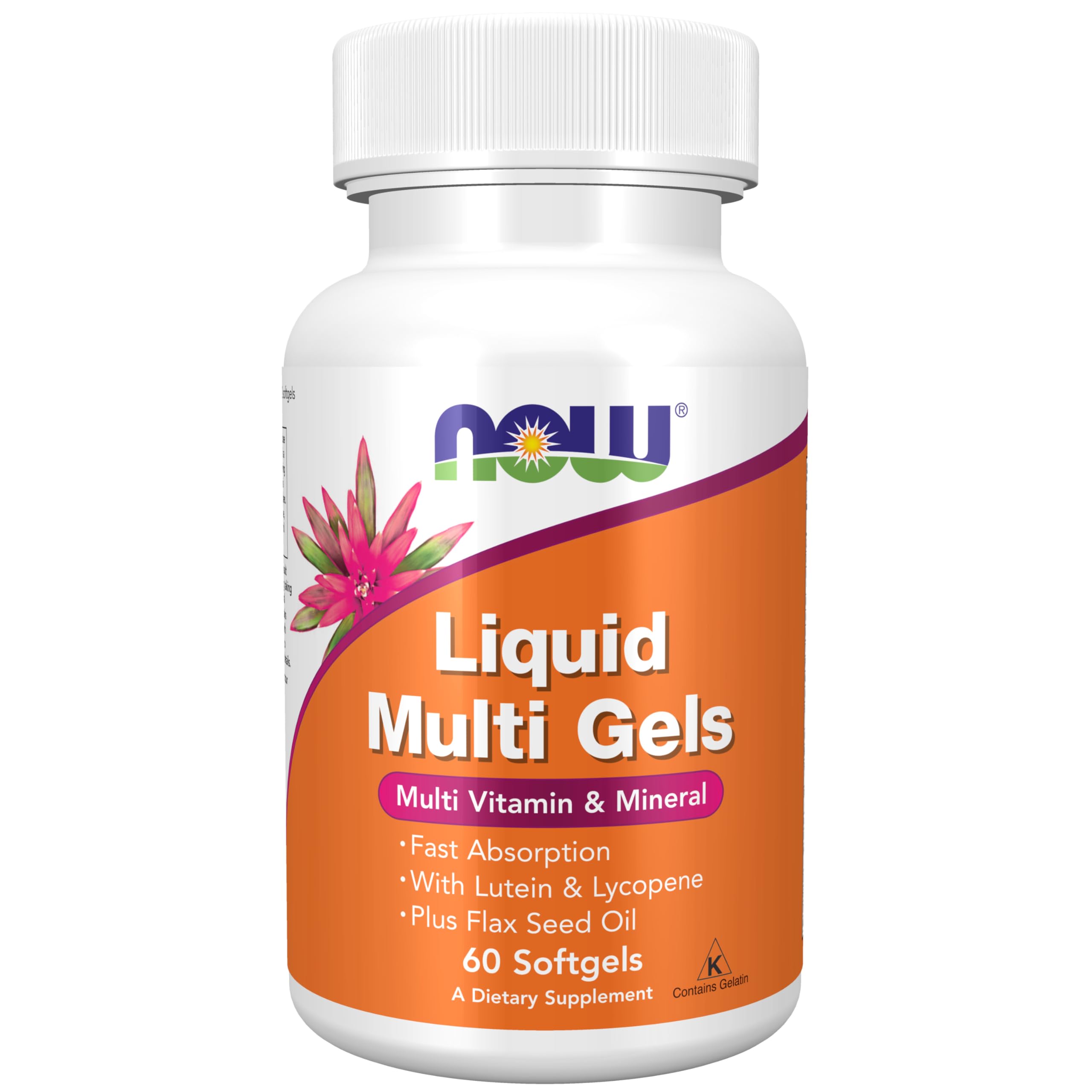 NOW Foods frontal del empaque mostrando softgels y beneficios visuales