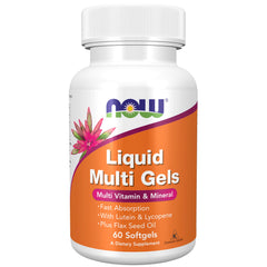 NOW Foods frontal del empaque mostrando softgels y beneficios visuales