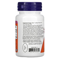 NOW Foods primer plano de softgel mostrando textura y fácil de tragar para mejor absorción