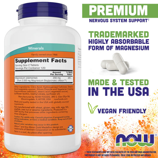 Now Foods etiqueta en detalle con información de pureza y origen