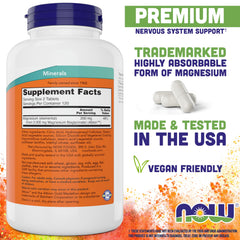 Now Foods etiqueta en detalle con información de pureza y origen
