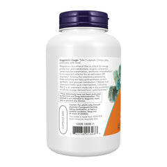 Polvo de magnesio malato en cuchara mostrando textura y pureza NOW Foods