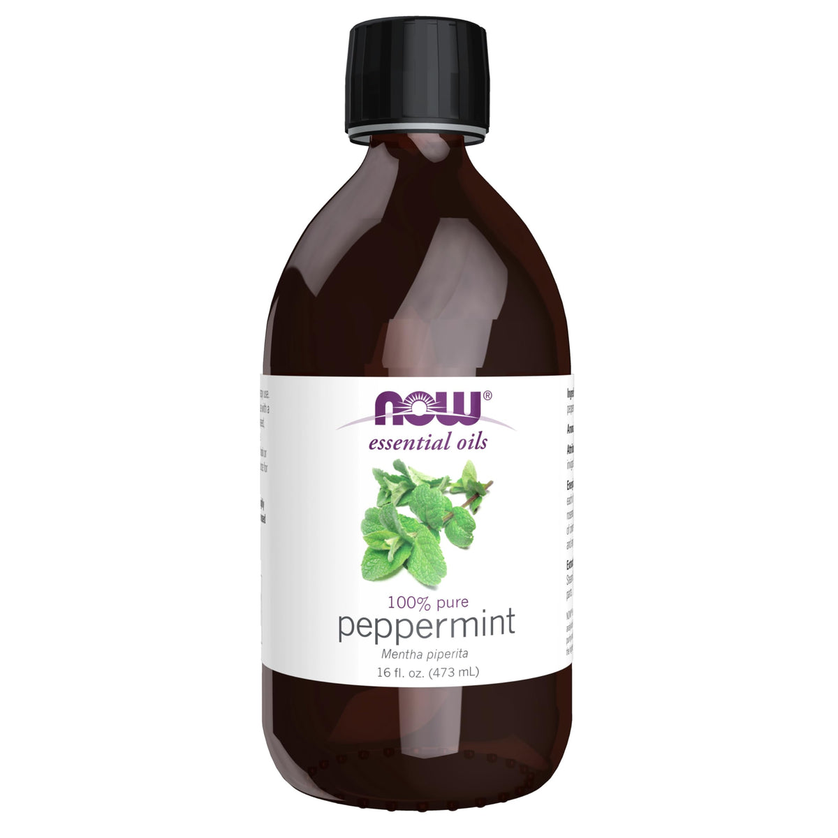 NOW Foods botella frontal 16 oz mostrando aceite puro y beneficio aromático