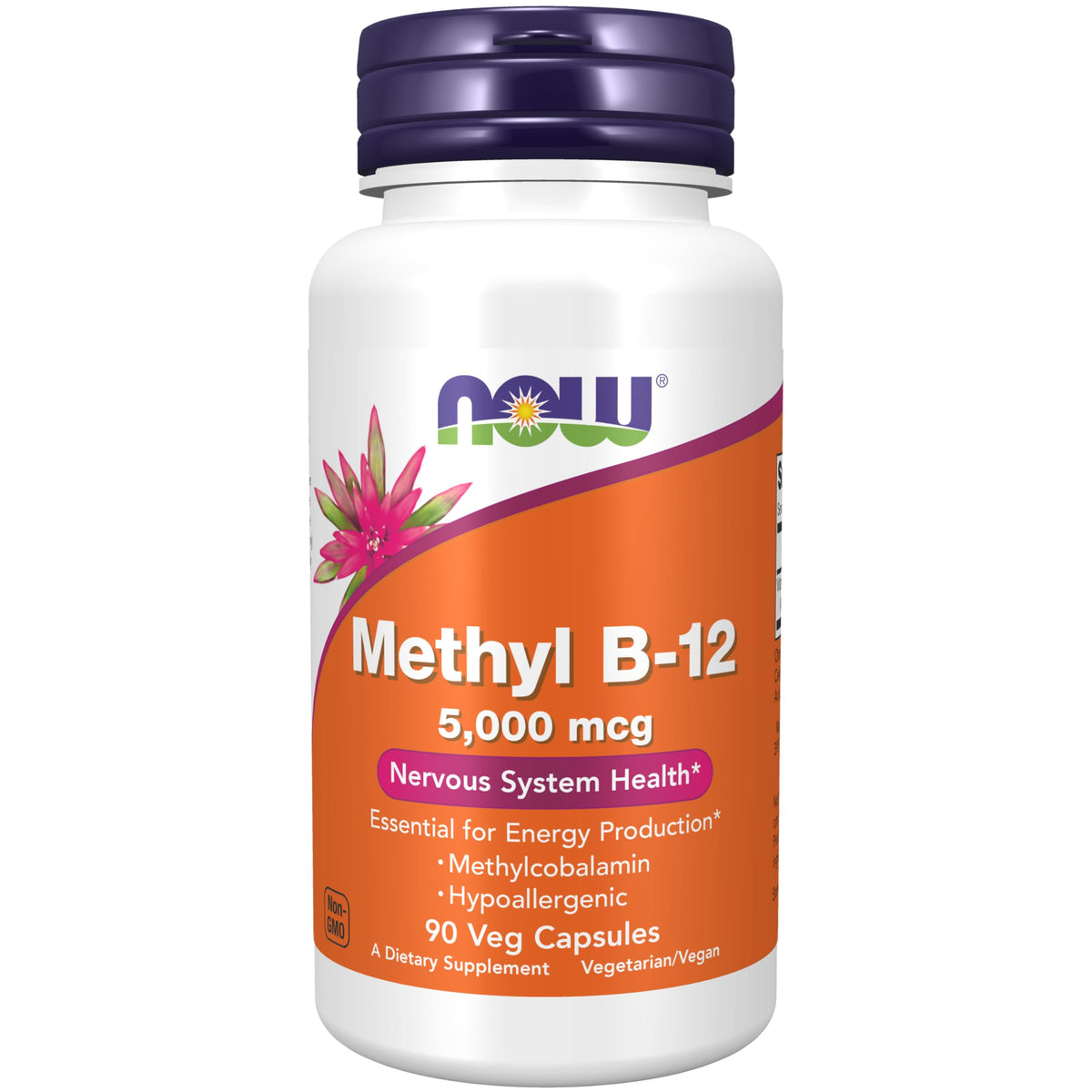 NOW Foods botella frontal mostrando cápsulas veganas y dosis