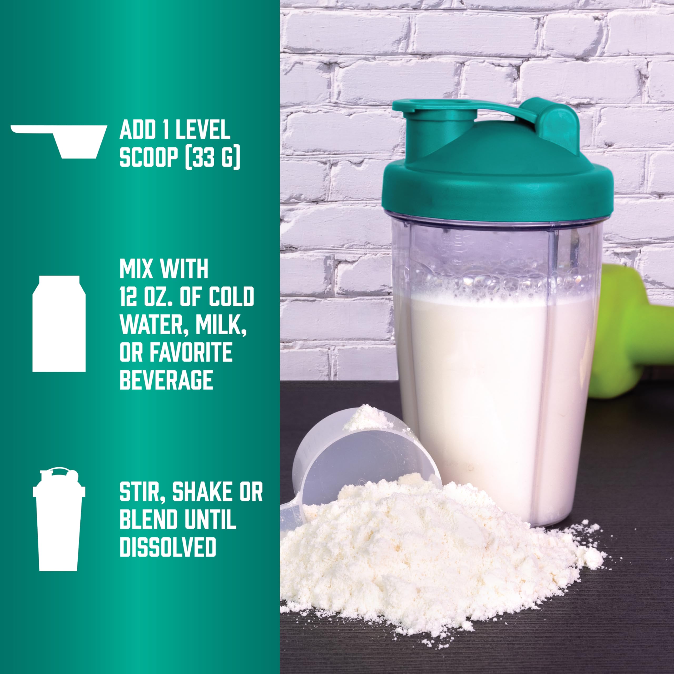 Batido cremoso hecho con NOW Foods Pea Protein mostrando mezcla uniforme y sabor neutral