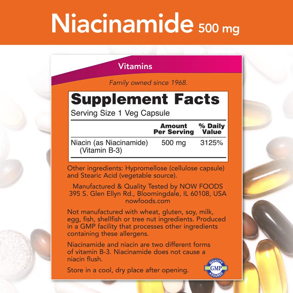 Now Foods cápsula en primer plano que resalta dosificación 500 mg