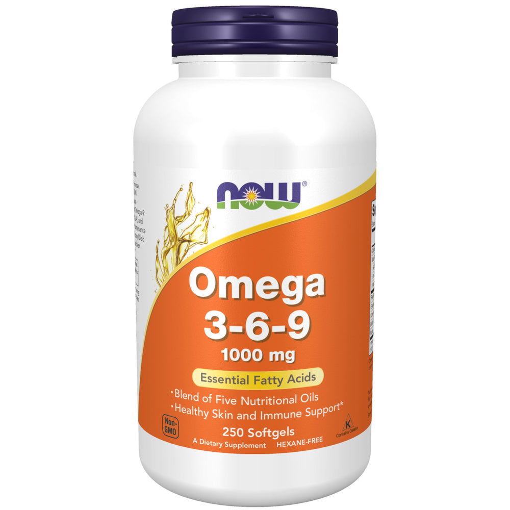 NOW Foods frasco frontal mostrando 250 cápsulas y etiqueta clara