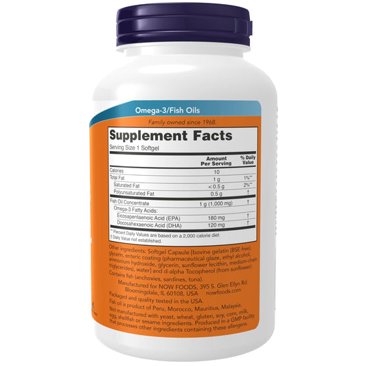 NOW Foods cápsula enterosómica en primer plano, fácil de tragar