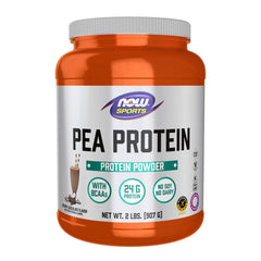 NOW Foods envase frontal del polvo proteína de guisante, aspecto atractivo