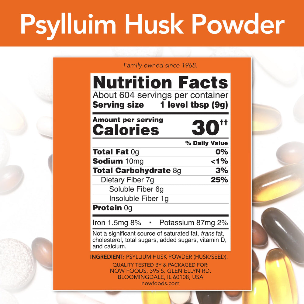 NOW Foods polvo de psyllium textura fina, mezcla uniforme y fácil