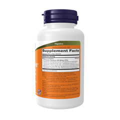 NOW Foods etiqueta con lista de 10 cepas verificadas y beneficios de calidad