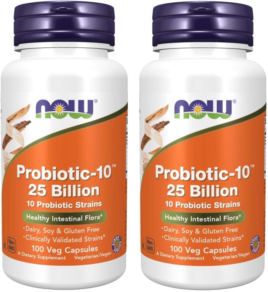 Now Foods frasco frontal mostrando pack doble y beneficios de suministro prolongado