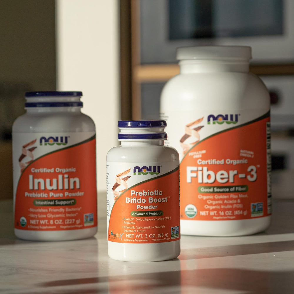 NOW Foods batido de desayuno con psyllium para añadir fibra diaria fácilmente