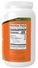 Close-up de textura de las cáscaras de psyllium NOW Foods, calidad natural