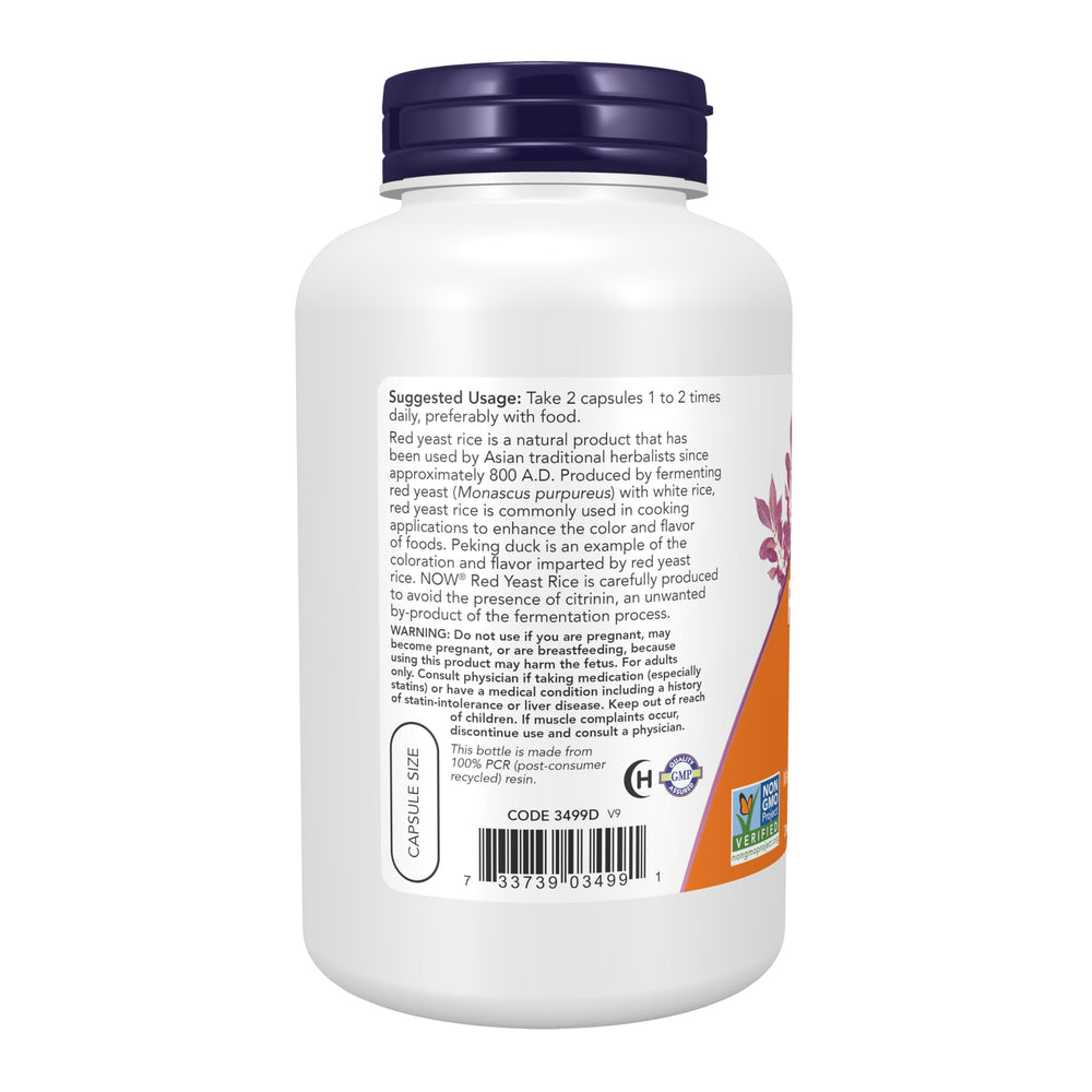NOW Foods polvo de arroz rojo textura visible, aspecto natural