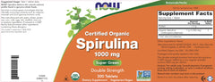 NOW Foods etiqueta con certificaciones orgánica y Non-GMO visibles