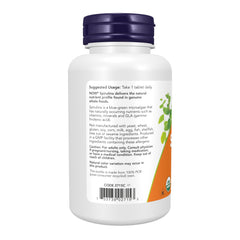 NOW Foods tabletas en mano para comparar tamaño y dosificación práctica