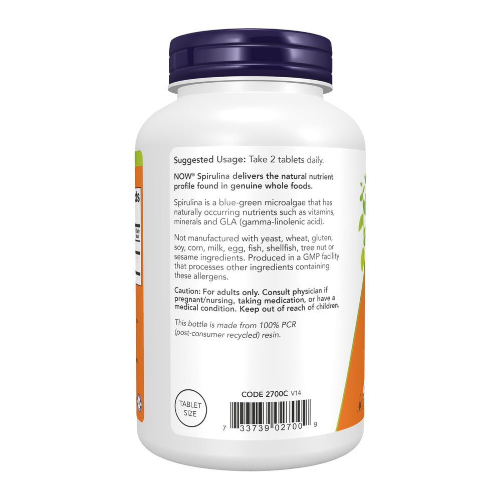 NOW Foods tabletas en mano para mostrar dosis y facilidad