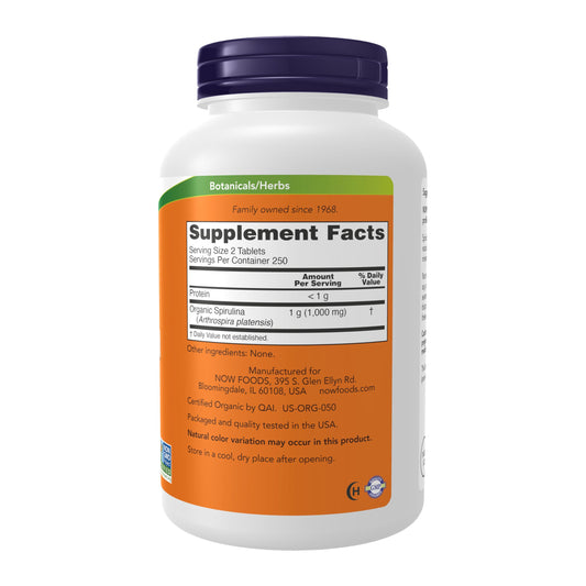 NOW Foods primer plano de tabletas, textura natural y densidad