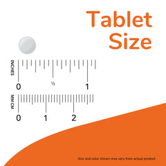 NOW Foods tabletas en mano para visualizar tamaño y facilidad