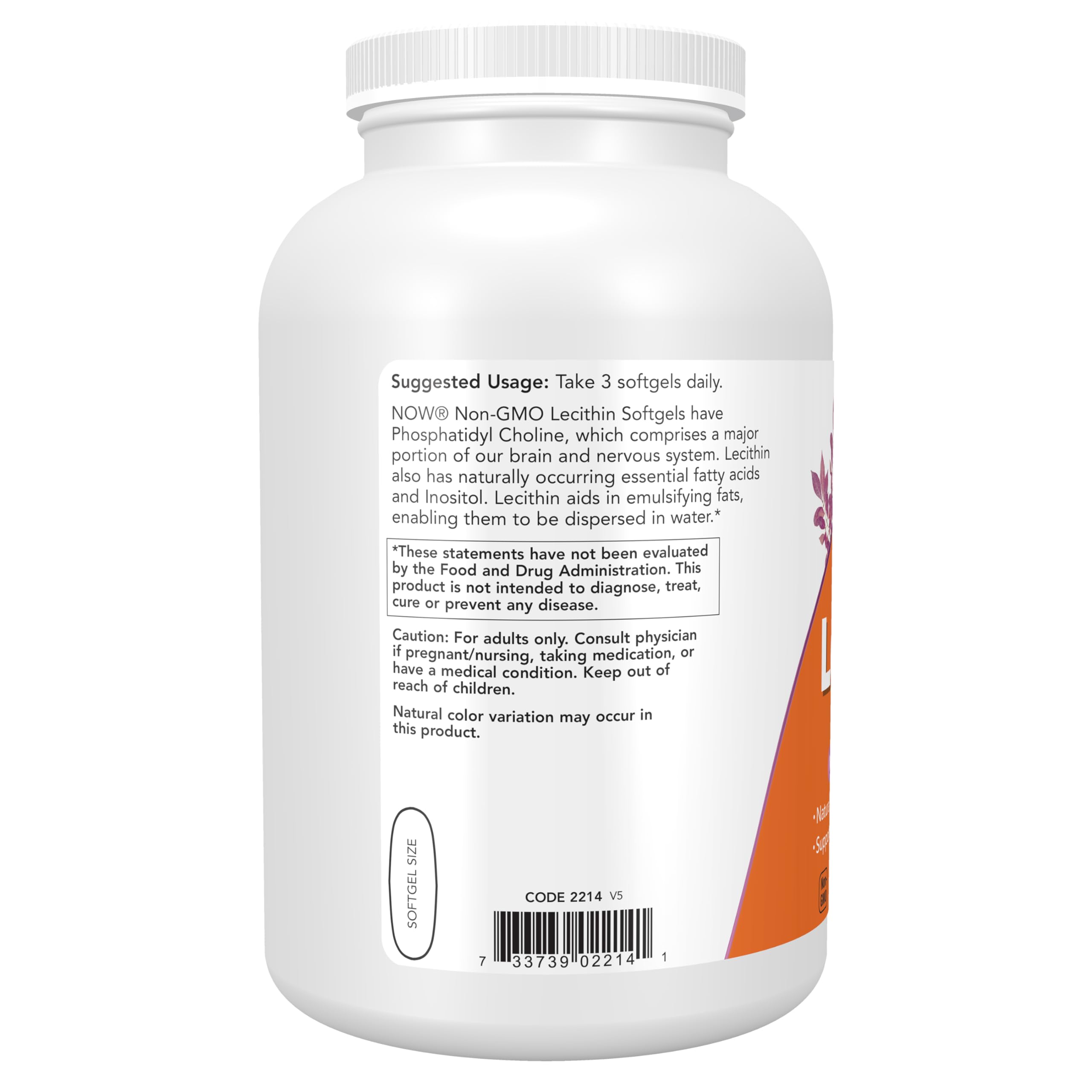 NOW Foods textura del contenido y color natural, evidencia de ingredientes naturales