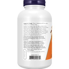 NOW Foods primer plano de textura de psyllium destacando absorción