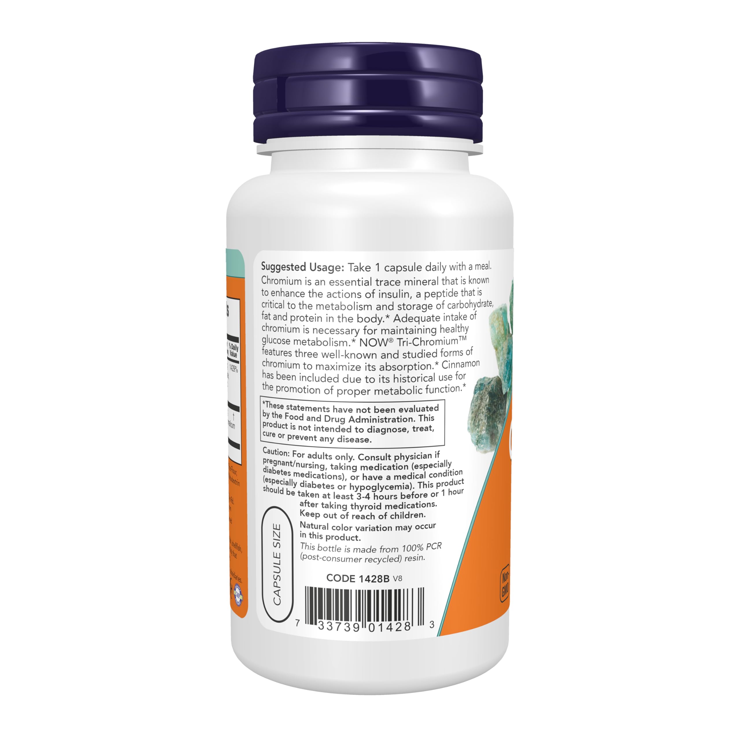 NOW Foods etiqueta con ingredientes y certificaciones GMP para confianza del consumidor