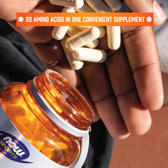 NOW Foods bote junto a botella de agua durante entrenamiento práctico