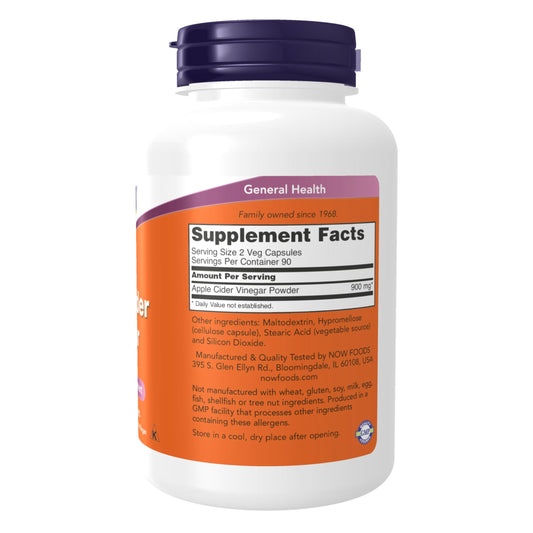 NOW Foods cápsulas vegetales alineadas resaltando la dosis práctica