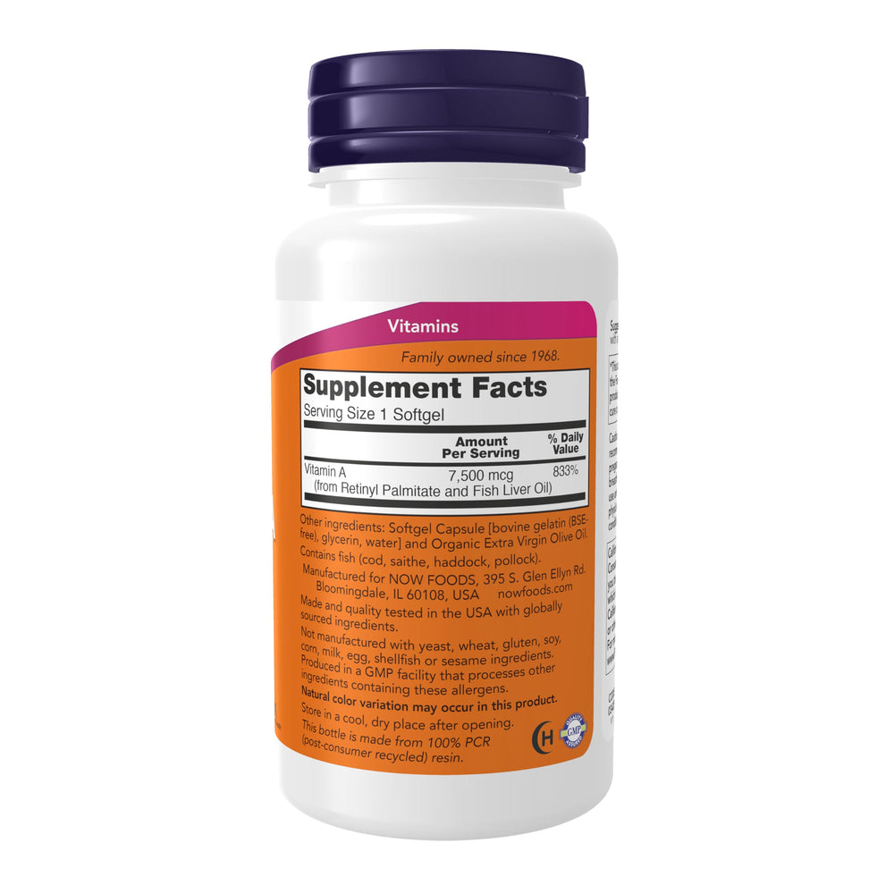 NOW Foods primer plano de softgel mostrando textura y aspecto brillante
