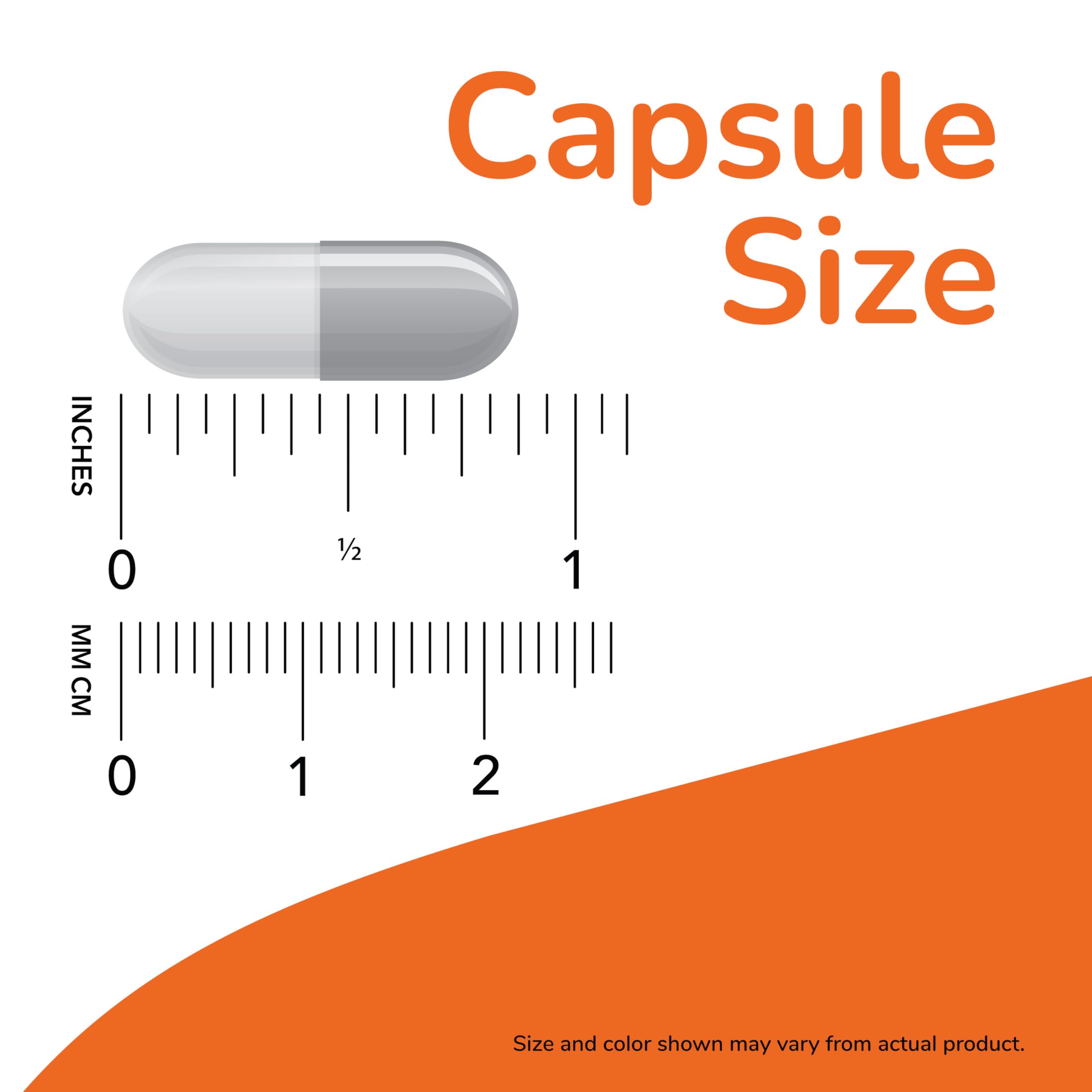 NOW Foods cápsulas en mano para comparar tamaño y facilidad de ingesta