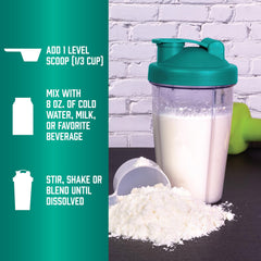 NOW Foods batido en vaso listo para consumir tras entrenamiento