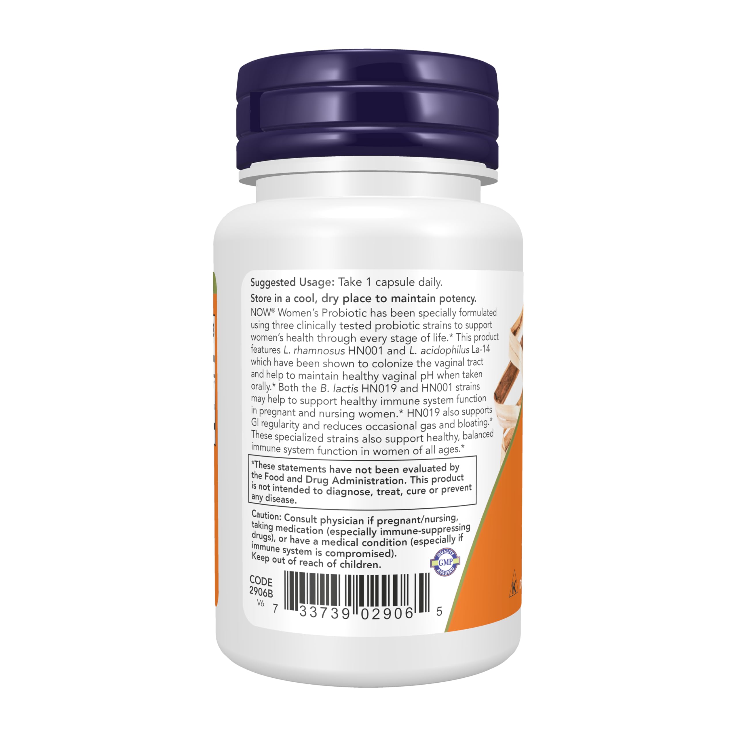 NOW Foods etiqueta con cepas y certificaciones, transparencia y calidad