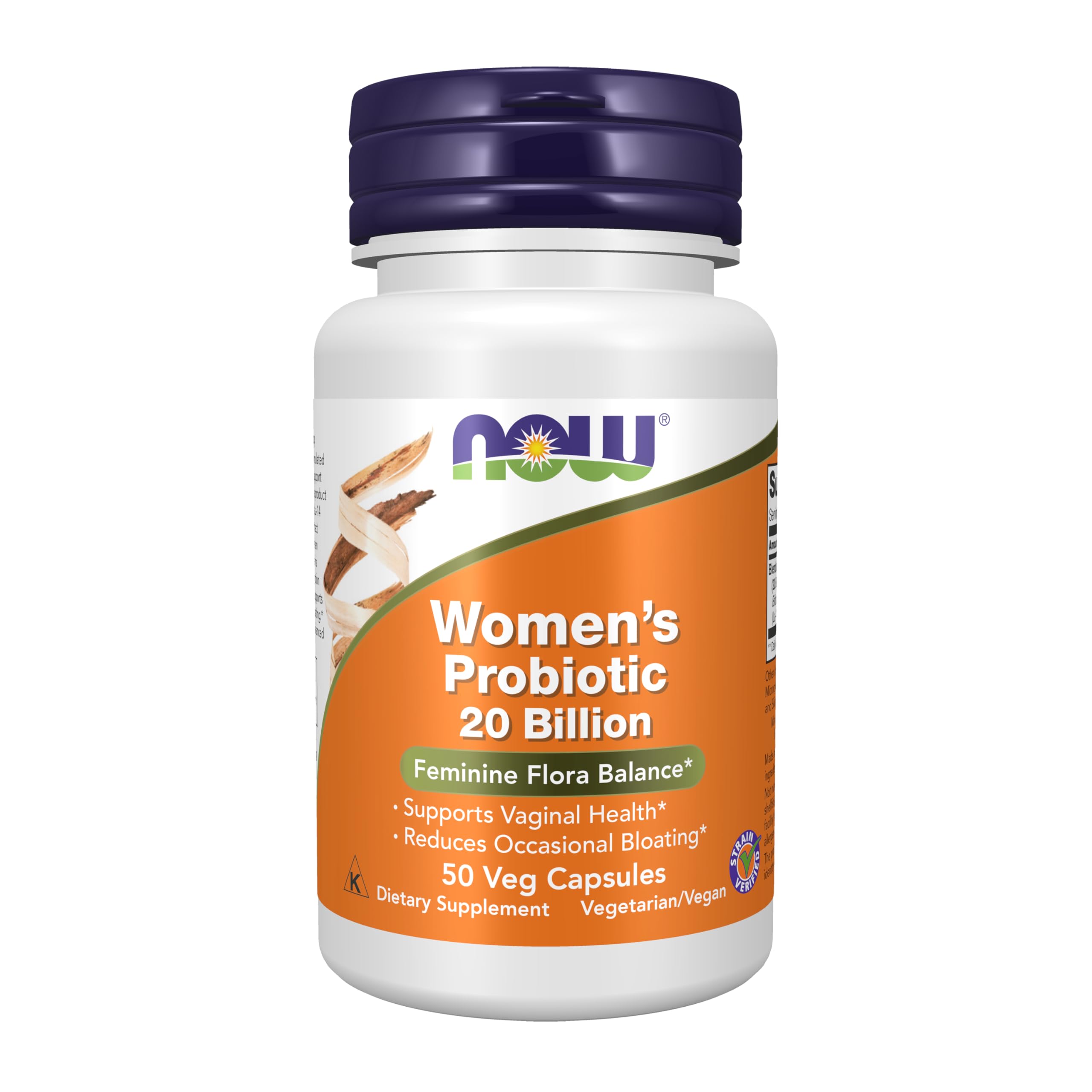 NOW Foods envase frontal del probiótico femenino con información clara y confianza