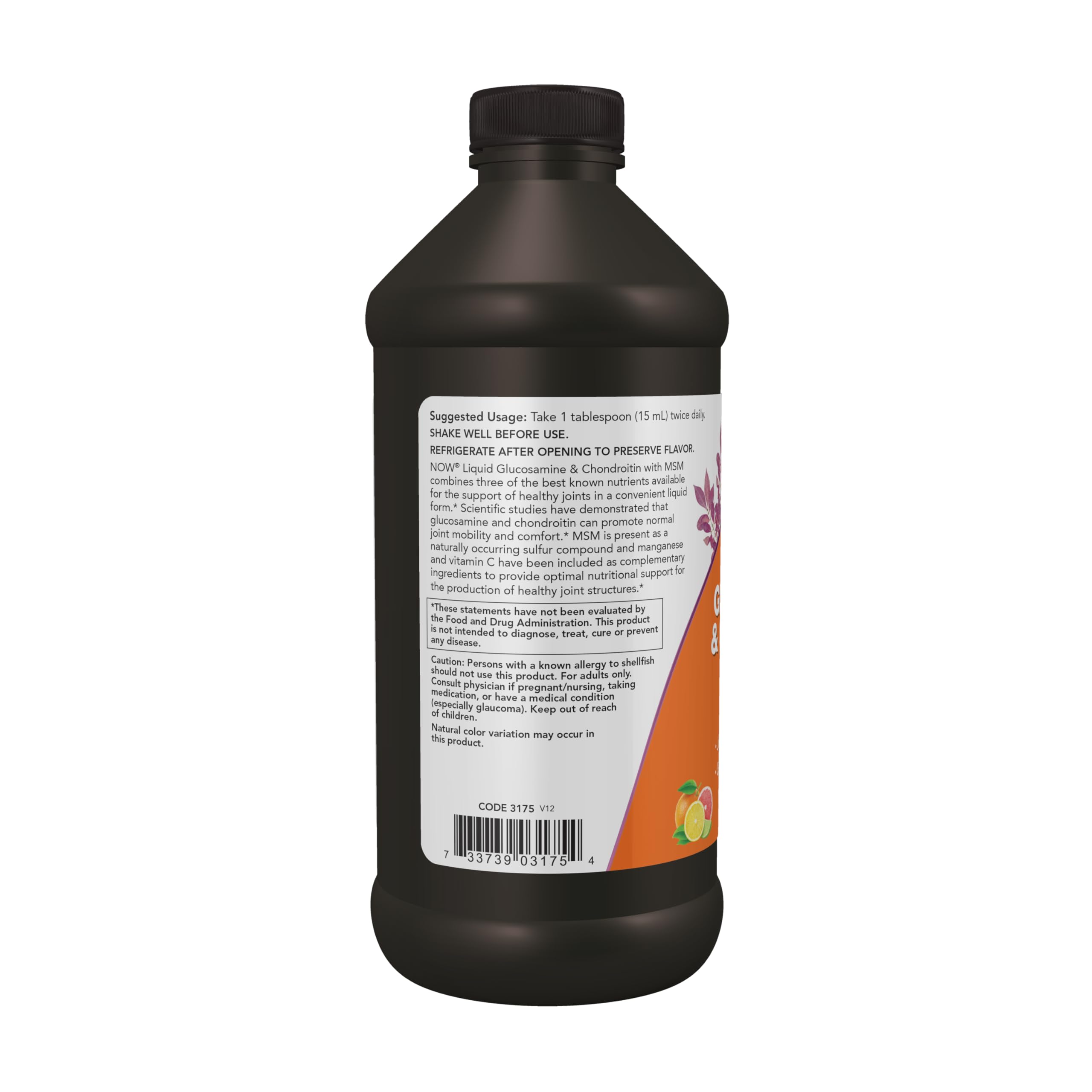 NOW Foods etiqueta legible con ingredientes y certificaciones claras