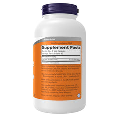 NOW Foods detalle de cápsulas veganas de glicina que muestra textura y pureza para mejor absorción