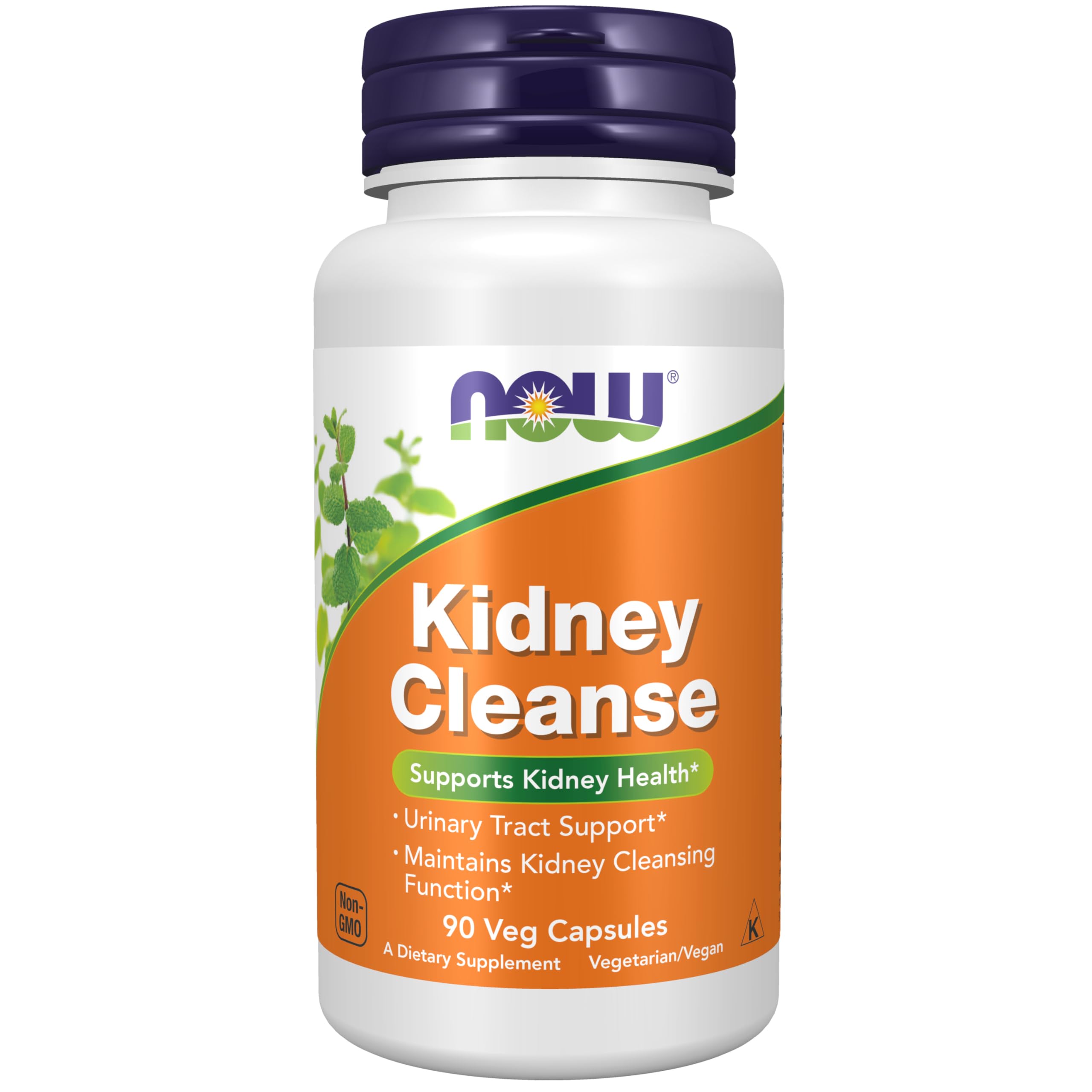 NOW Kidney Cleanse vista frontal del frasco, limpieza visual y confianza