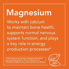 Detalle de la textura de la tableta de NOW Magnesium Citrate para apreciar recubrimiento y calidad