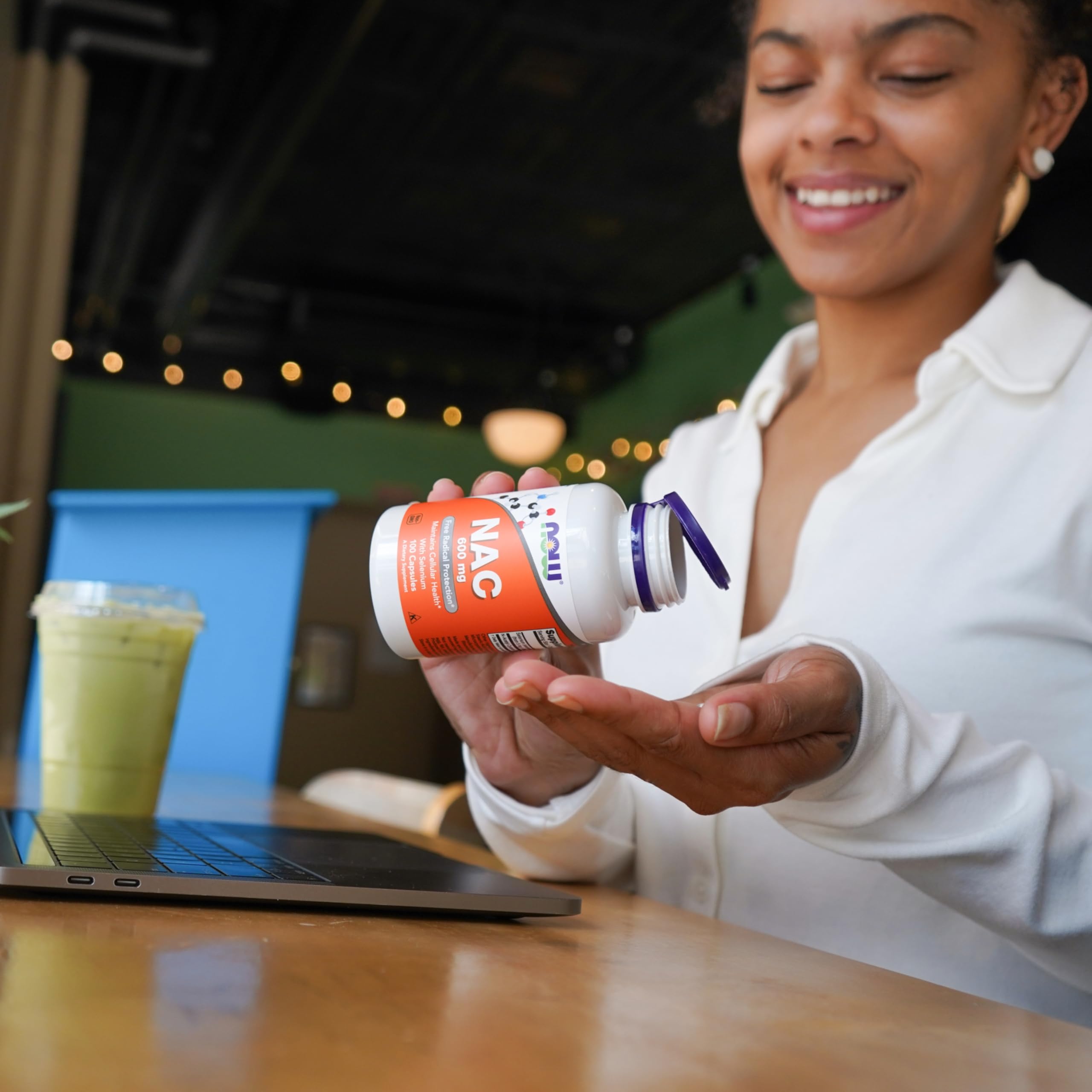 NOW Foods etiqueta con ingredientes y certificaciones, transparencia nutrimental