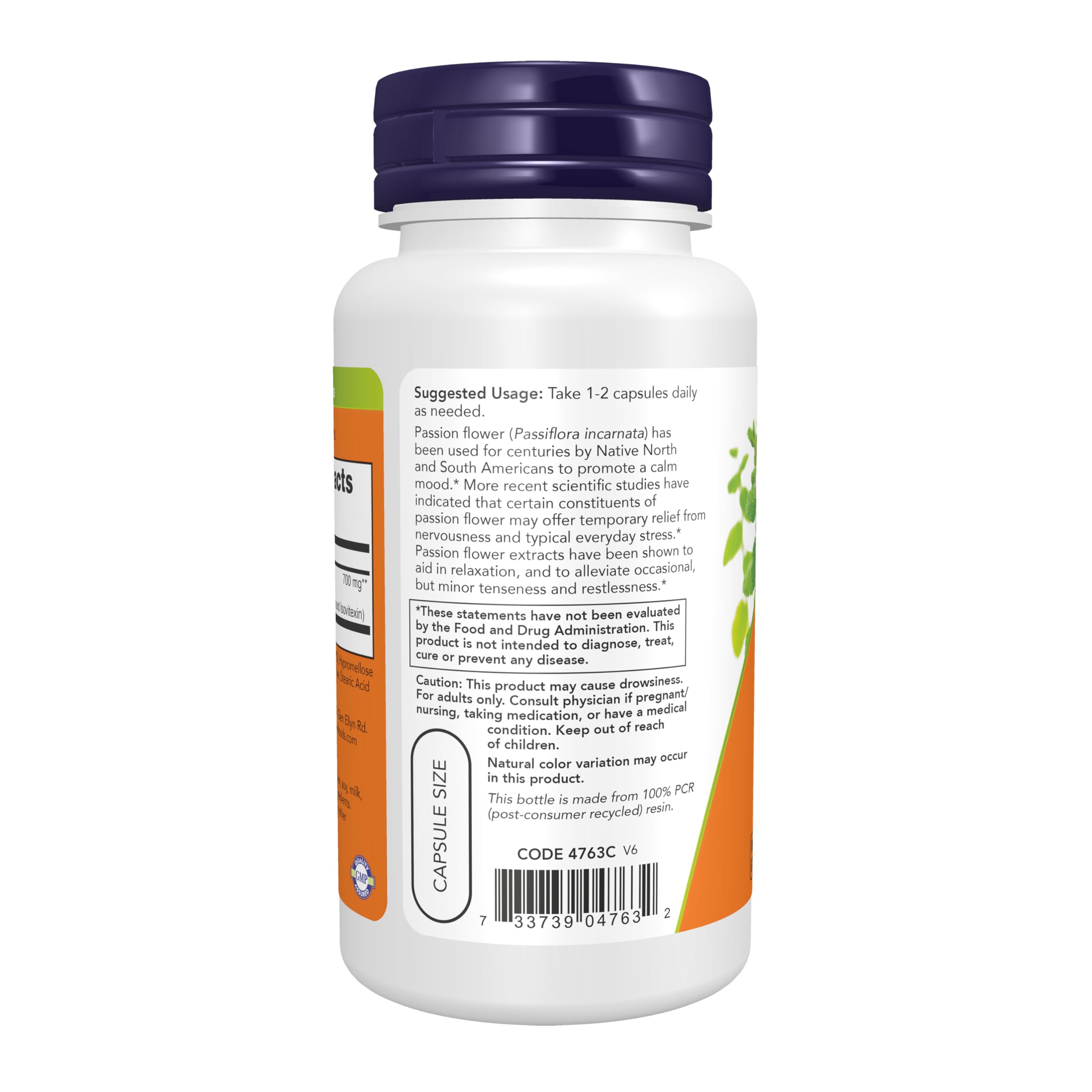 NOW Foods textura del extracto de passiflora, pureza y consistencia